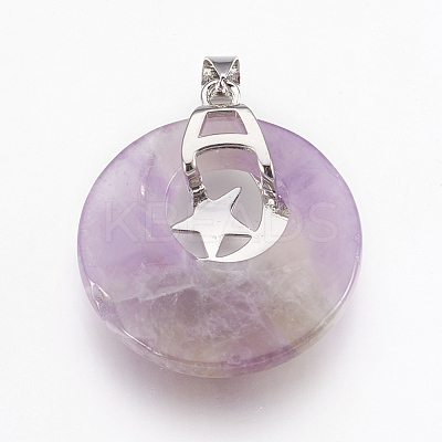 Natural & Synthetic Gemstone Pendants KK-F751-F-1