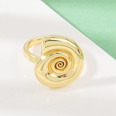 Ocean Theme Brass Cuff Rings RJEW-C135-01G-11-1