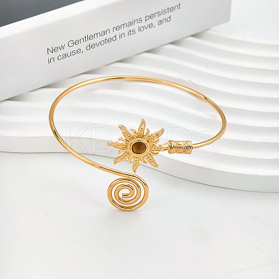 Adjustable Alloy Synthetic Mookaite Arm Cuff Bangles FS-WG768A2-03-1