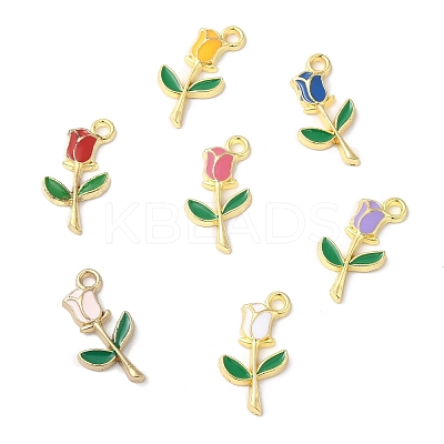 Eco-friendly Alloy Enamel Pendants PALLOY-M212-21G-1