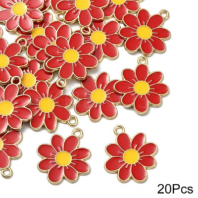 20Pcs Eco-Friendly Alloy Enamel Pendants ENAM-YW0005-85A-1