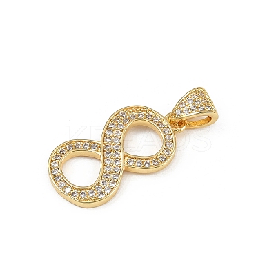 Brass Micro Pave Cubic Zirconia Pendants KK-S528-06G-1