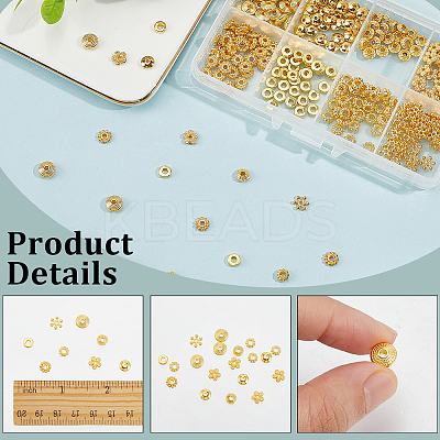 320Pcs 8 Styles Tibetan Style Alloy Spacer Beads FIND-SC0020-27-1