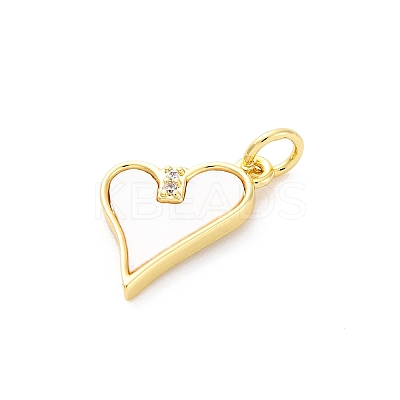 Brass Micro Pave Cubic Zirconia Pendants KK-D325-35G-1