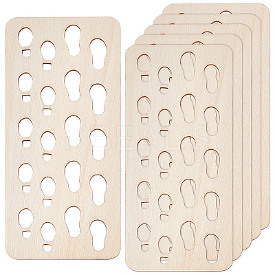 Wooden Foot Pads DIY-WH0021-57-1