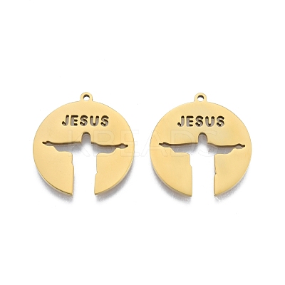 Ion Plating(IP) 201 Stainless Steel Pendant STAS-B027-18G-1