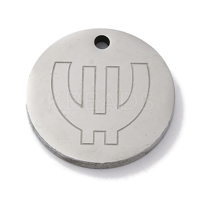 201 Stainless Steel Pendants STAS-Q342-28P-1