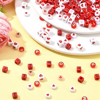 200Pcs Mixed Style and Shapes Acrylic Beads OACR-FS0001-68D-1