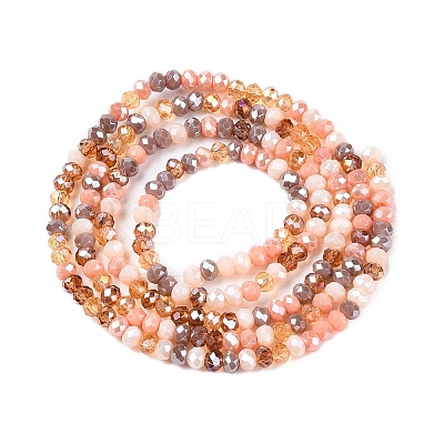 Electroplate Glass Beads Strands GLAA-T023-A16-05-1