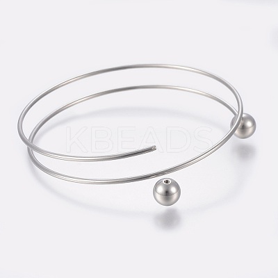 Tarnish Resistant 304 Stainless Steel Bangles Making MAK-K019-01P-1