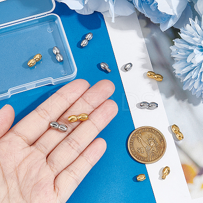 10Pcs 2 Colors 304 Stainless Steel Screw Clasps STAS-UN0050-13-1
