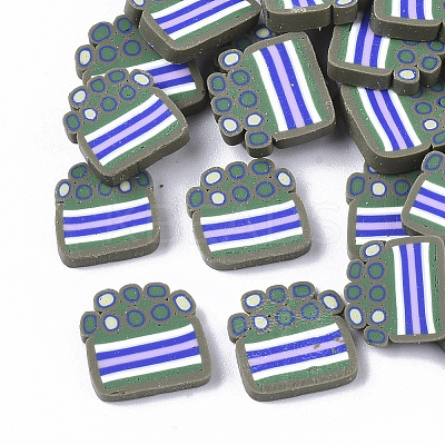 Handmade Polymer Clay Cabochons CLAY-S091-038-1