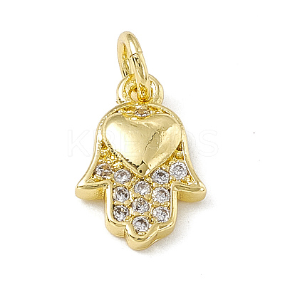 Brass Micro Pave Cubic Zirconia Charms ZIRC-F132-87G-1