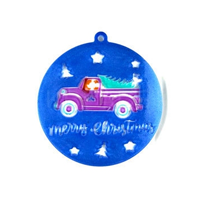 Christmas Ball with Truck Pendant Silicone Molds DIY-K051-23-1