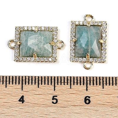 Natural Amazonite Faceted Rectangle Links G-I375-07G-08-1