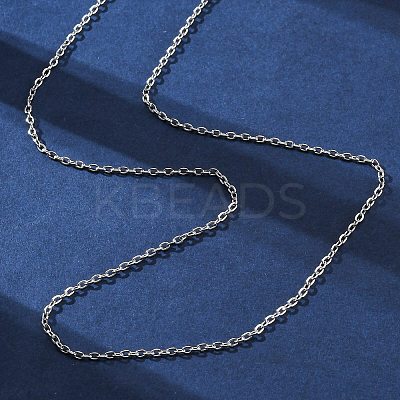Brass Cable Chain Necklaces NJEW-D302-82P-1