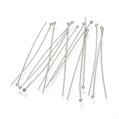 Tarnish Resistant 304 Stainless Steel Ball Head pins STAS-S066-70x0.5mm-1