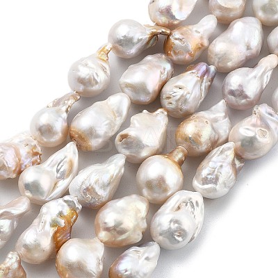 Natural Nucleated Pearl Beads Strands PEAR-B004-15K-02A-1
