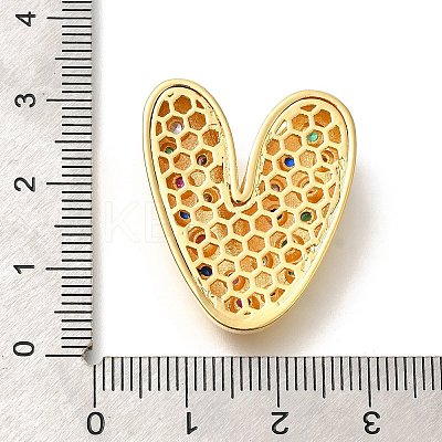 Brass Cubic Zirconia Pendants KK-M295-13G-V-1