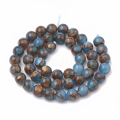 Natural Chalcedony Beads Strands X-G-S333-10mm-014C-1