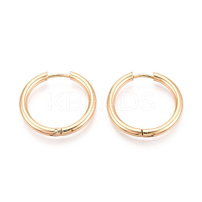304 Stainless Steel Hoop Earrings EJEW-T048-24D-G-1