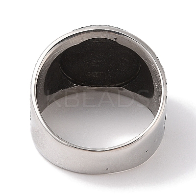 Viking 304 Stainless Steel Odin Raven Finger Rings RJEW-U005-11AS-1