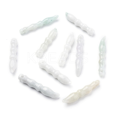 Carved Natural Myanmar Jade/Burmese Jade Pendants for Teachers' Day G-I295-04-1