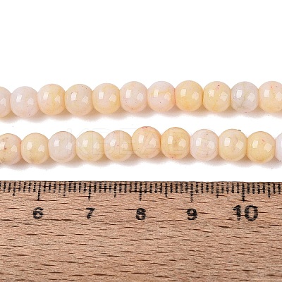 Ombre Effect Opaque Crackle Glass Beads Strands GLAA-Q106-01A-A16-1