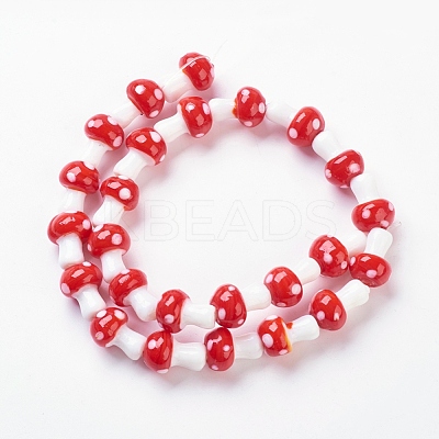 Handmade Lampwork Beads Strands LAMP-Q001-9-1
