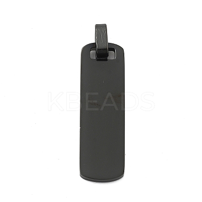 Ion Plating(IP) Rectangle 304 Stainless Steel Mirror Polished Finish Stamping Blank Tag Pendants STAS-H317-09B-1