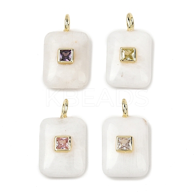 Natural White Moonstone Pendants G-K372-04G-01-1