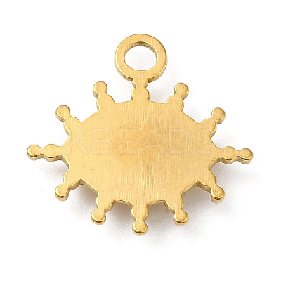 Real 18K Gold Plated 304 Stainless Steel Pendants STAS-A084-19G-01-1