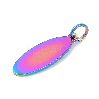 Ion Plating(IP) 304 Stainless Steel Stamping Blank Tag Pendants LS-STAS-I311-20B-RC-1