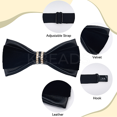 Imitation Leather Bow Ties AJEW-WH20020-441B-1