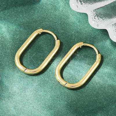 304 Stainless Steel Oval Hoop Earrings EJEW-K268-36G-1