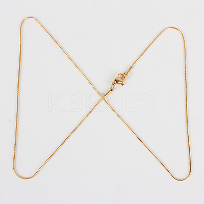 304 Stainless Steel Snake Chain Necklace Making X-STAS-P045-17G-1