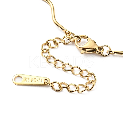 304 Stainless Steel Wave Bar Link Chain Necklace for Women NJEW-A008-07G-1