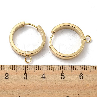 201 Stainless Steel Huggie Hoop Earrings Findings STAS-A167-01V-G-1