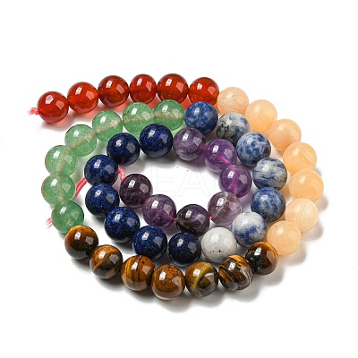 Chakra Natural Mixed Gemstone Beads Strands G-NH0002-E01-03-1-1