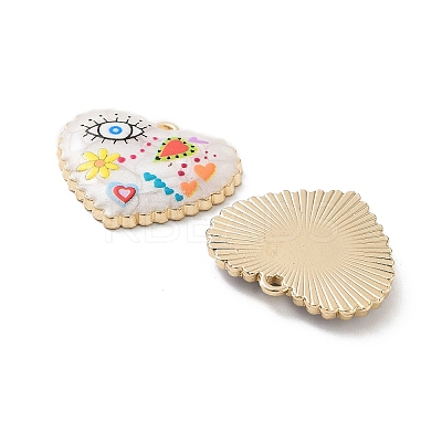 Rack Plating Alloy Enamel Pendants FIND-C050-13G-01-1