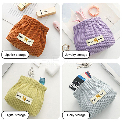 6pcs 6 styles Mini Cloth Printed Multipurpose Shrapnel Makeup Bags Change Purse ABAG-GF0001-25-1