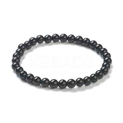 Round Glass Beads Stretch Bracelets for Teen Girl Women BJEW-A117-B-21-1
