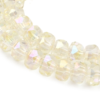 Electroplate Glass Beads Strands GLAA-Q105-03-04-1