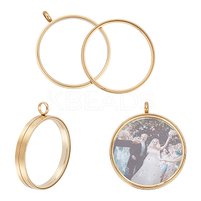 2Pcs 304 Stainless Stee Locket Pendants STAS-UN0064-12G-1