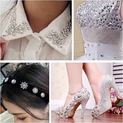 96Pcs 6 Style Sew on Rhinestone OACR-FG0001-20-1