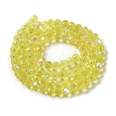Electroplate Transparent Glass Beads Strands EGLA-A035-T6mm-L03-1