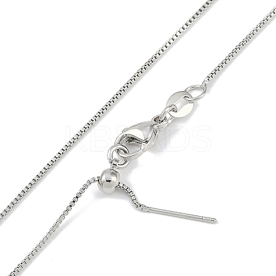 Rack Plating Brass Clear Cubic Zirconia Bee Pendant Box Chain Necklaces NJEW-P317-05P-1