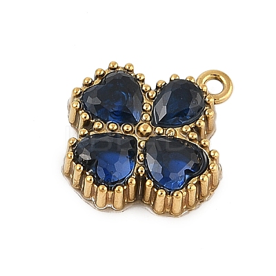 304 Stainless Steel Rhinestone Pendants STAS-E547-06B-G-1