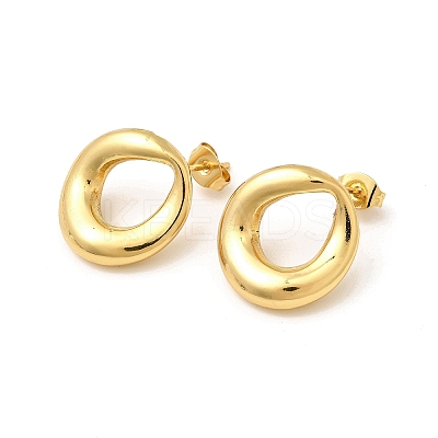 Teardrop 201 Stainless Steel Stud Earrings EJEW-Z151-03G-1