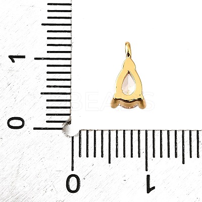 Brass Micro Pave Cubic Zirconia Pendants KK-D356-08D-G-1